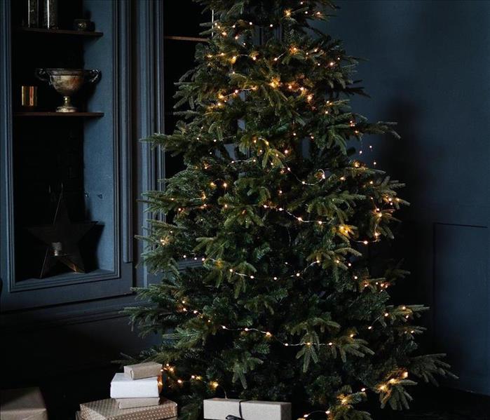 christmas tree with presents around it